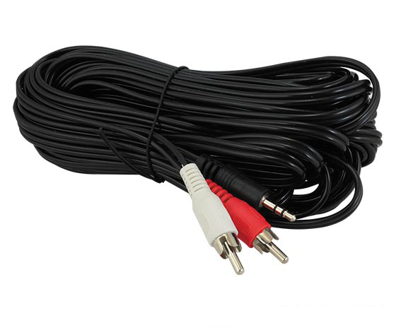 2 RCA ERKEK + 3.5 MM STEREO ERKEK SES KABLOSU 10 METRE (K0)