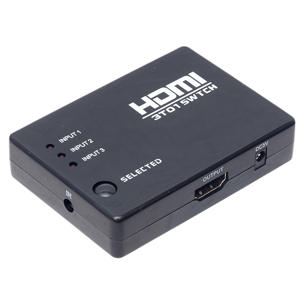 3 GİRİŞ 1 ÇIKIŞ HDMI SWITCHER TOPLAYICI KUMANDALI ADAPTÖRSÜZ (K0)