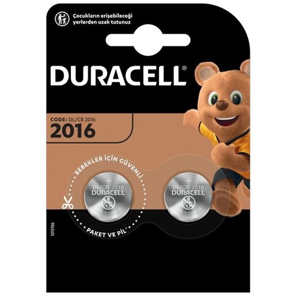 DURACELL CR2016 LİTYUM PİL 2Lİ PAKET FİYAT (K0)