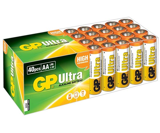 GP 15AU R6 ULTRA ALKALİN KALEM AA 40 LI PAKET FİYAT (K0)