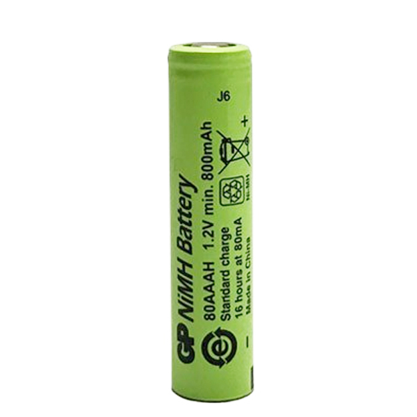 GP 80AAAH 1.2V 800MAH DÜZ KAFA ŞARJLI AAA İNCE KALEM PİL (K0)