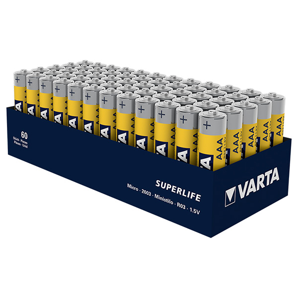 VARTA SUPERLIFE ÇİNKO AAA İNCE KALEM PİL 60LI PAKET FİYAT (K0)