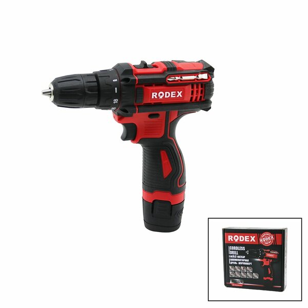 2 KADEME HIZ - VİTESLİ   ŞARJLI  MATKAP  0-350 / 0-1350 RPM   12V / 1.3A LI-ION RDX-3320 (K0)