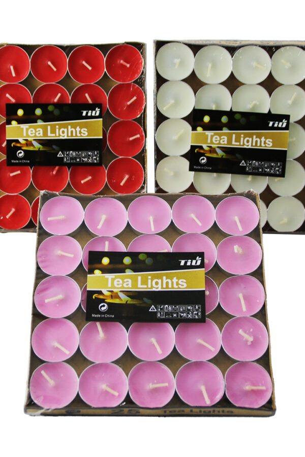 25 PARÇA  RENKLİ TEA LİGHT MUM (K0)