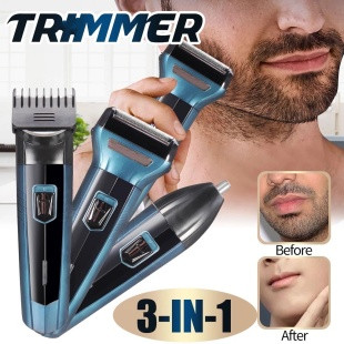 3 in 1 Saç Sakal Kesme Ense Burun Tıraş Makinesi Seti (K0)