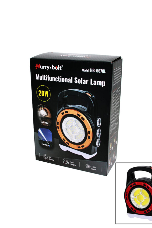 3IN1 20W SOLAR - USB ŞARJLI EL FENERİ - POWERBANK EL ÇANTASI MODELİ (K0)