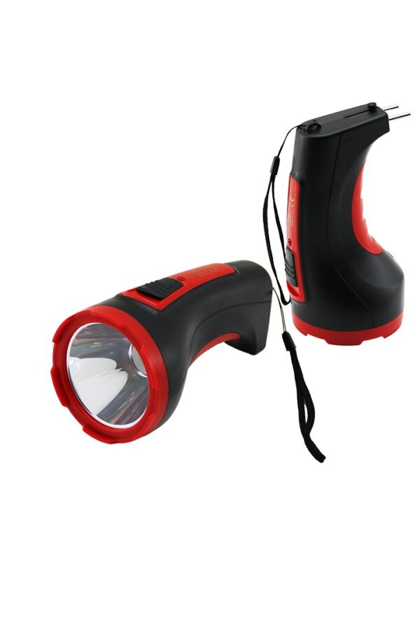 3W TEK LED BOMBELİ GÖVDE FİŞ ŞARJLI EL FENERİ UZUN MESAFELİ (K0)