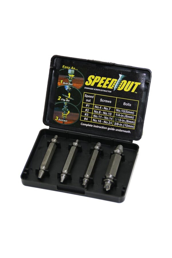 4 PCS SPEED OUT HASARLI VİDA ÇIKARICI PLS KUTULU (K0)