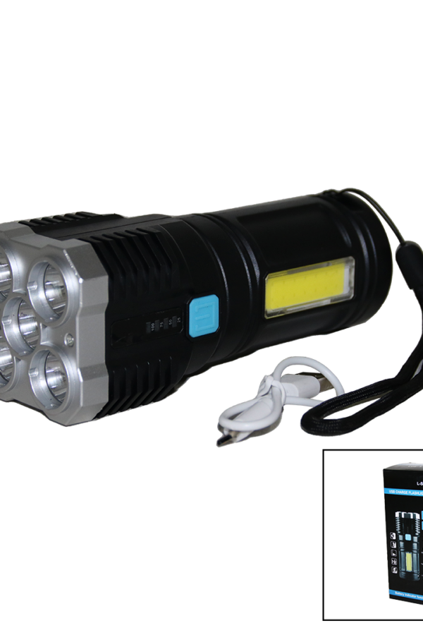 5IN1 + COB LED USB ŞARJLI EL FENERİ (K0)