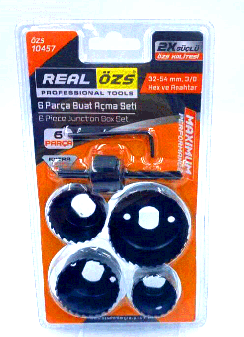 6 PARÇA  BUAT AÇMA PANÇ SETİ 38-54MM- 3/8 HEX - ANAHTAR (K0)