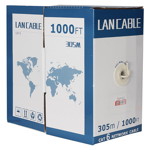 23 AWG 0.57MM  1GBPS UTP CU %100 BAKIR 305 METRE CAT6 KABLO