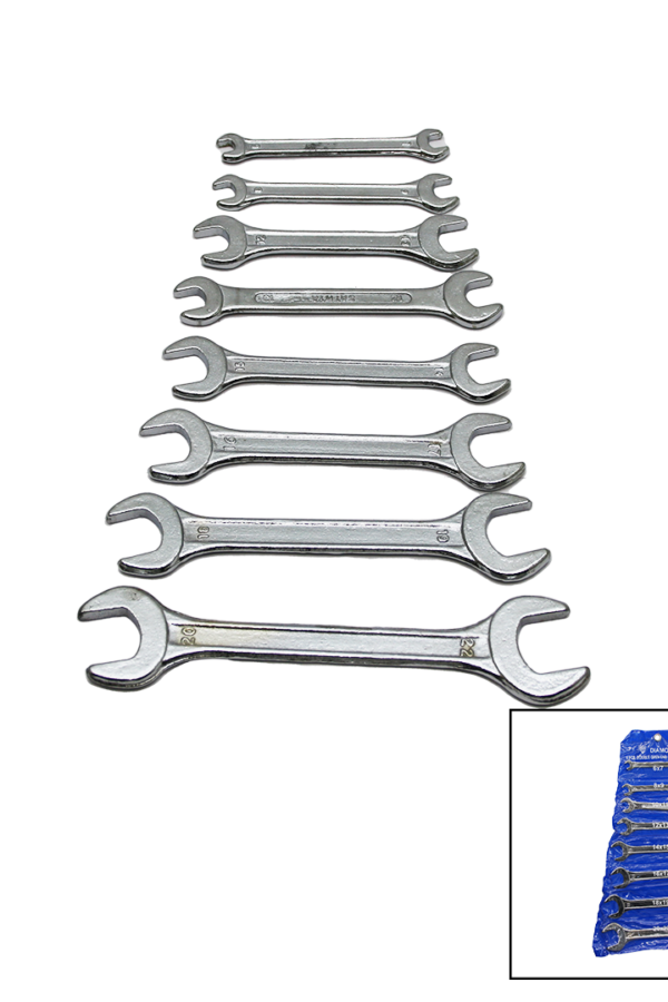 8 PARÇA  AĞZI AÇIK 6-22MM ANAHTAR TAKIMI (K0)