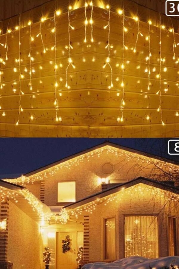 8 Fonksiyonlu 16 Saçaklı Perde Led 3 x 1 (Günışığı) (K0)