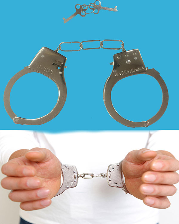 Anahtarlı Oyuncak Metal Kelepçe Polis Kelepçesi (K0)