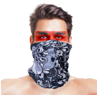 Baf Bandana Kafatası Yapraklı Maske (K0)