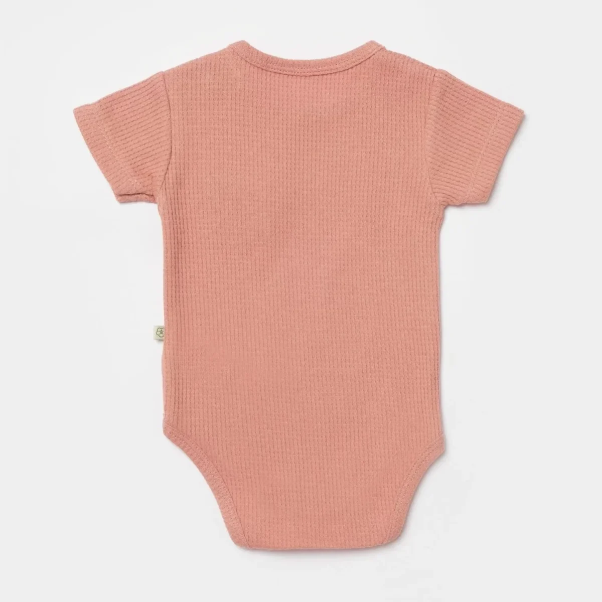 Waffle Smile Kısa Kol Bebek Body  Red-brown - Görsel 2