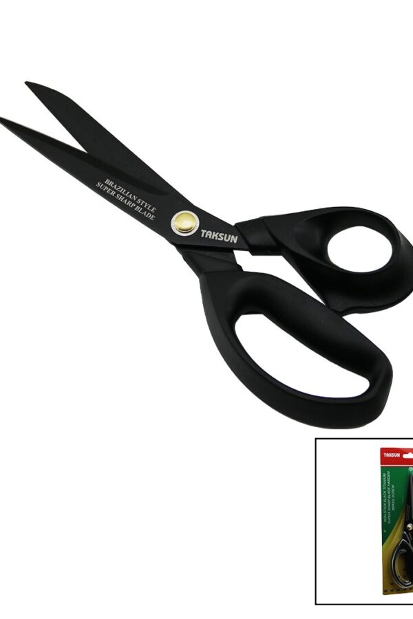 BREZİLYA STİLİ TERZİ MAKASI SİYAH - YAPIŞMAZ ERGONOMİK SAP GL-606 91/4 (K0)