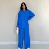 Saks Alice Gömlek Ve Bol Kesim Pantolon Takım