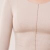 Ters Dikişli Basic Krem Body Bluz - Görsel 4