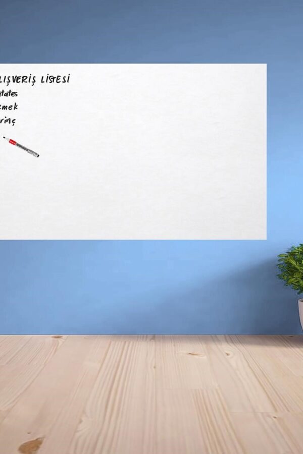 Ders Çalışma Yazı Tahtası Manyetik Duvar Stickerı 100x60 cm (K0)