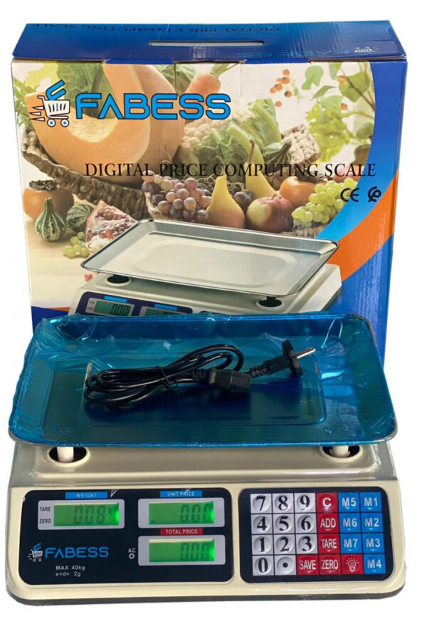 Dijital Göstergeli Elektronik Bakkal Kasap Manav Terazisi 40 Kg (K0)