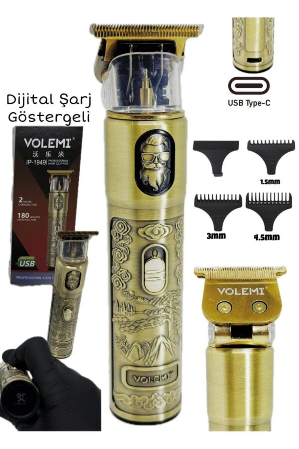 Dijital Göstergeli Saç Sakal Tıraş Makinesi - Sıfıra Yakın - IP-1949 (K0)