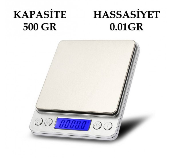 Dijital Hassas Terazi Tartı 500 gr./0.01 gr. I-2000 (K0)