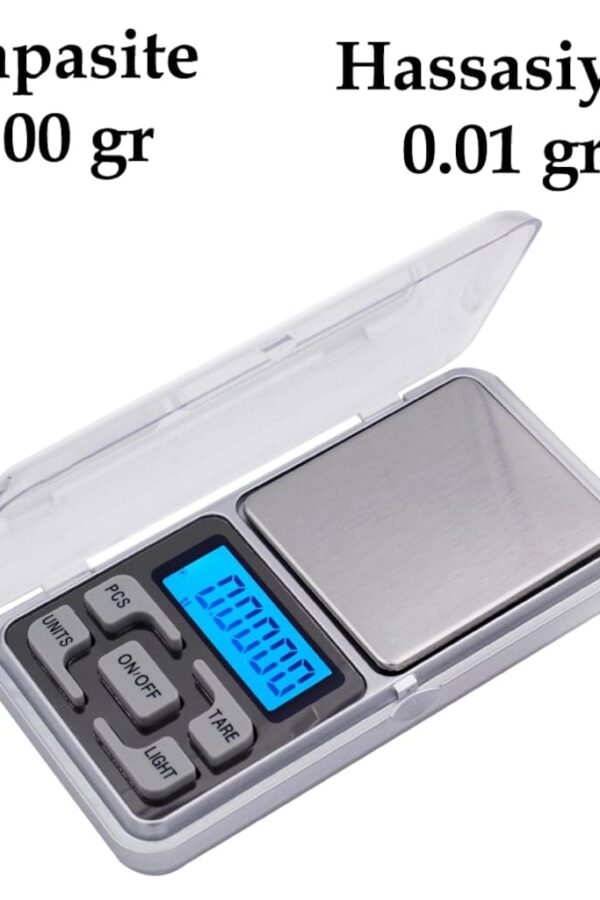 Dijital Hassas Elektronik Kuyumcu Cep Terazisi Tartı 500 gr /  0.1 gr (K0)