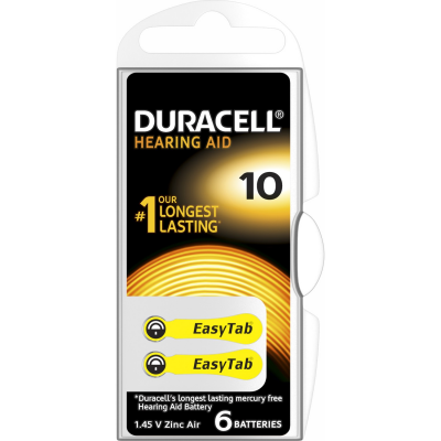 DURACELL 10 İŞİTME CİHAZI KULAK PİLİ 6 PİL 1 KUTU (K0)