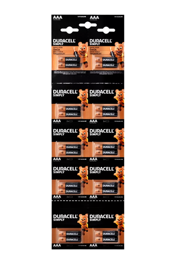 DURACELL İNCE PİL ALKALİN 20 PARÇA (K0)