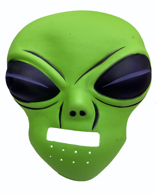Ghoulish Productions Green Alien Mask 45x30 cm ( UZAYLI ) (K0)