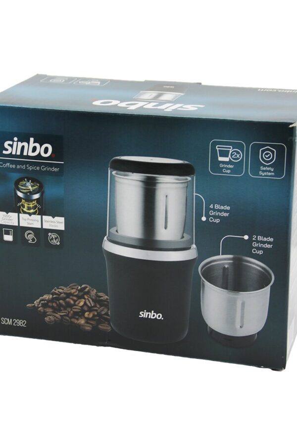 KAHVE - BAHARAT ÖĞÜTÜCÜ MAKİNE 2PCS ÇELİK ÖĞÜTME HAZNESİ=2 BIÇAKLI - 4 BIÇAKLI 100GR ÖĞÜTME 200W SCM-2982 (K0)
