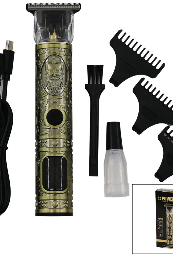 KOMPLE METAL ENSE ÇİZİM - SAÇ SAKAL TRAŞ MAKİNE USB ŞARJ - GÖSTERGET BIÇAK TR-1212 (K0)