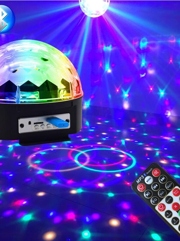 Küre Disko Topu Müzik Çalar Renkli Lazer Işıklı Bluetooth (K0)