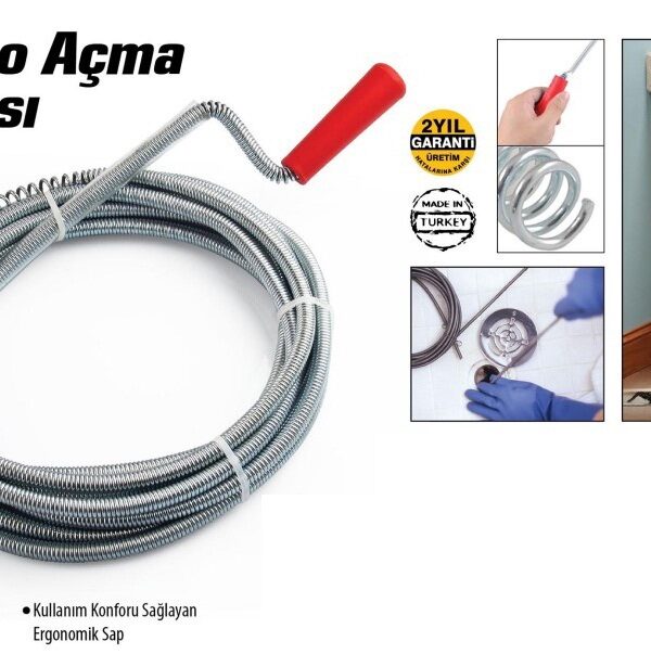 Lavabo Ve Gider Boruları Açacağı - Lavabo Açma Sustası - 5Metre (K0)