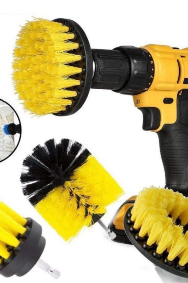 Matkap Ucuna Takılan Çok Amaçlı Temizlik Fırçası 3 lü (K0)