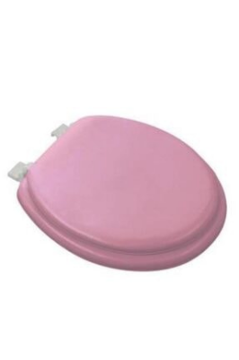 PEMBE YUMUŞAK KLOZET KAPAK BÜYÜK PUF 42x41 cm (K0)