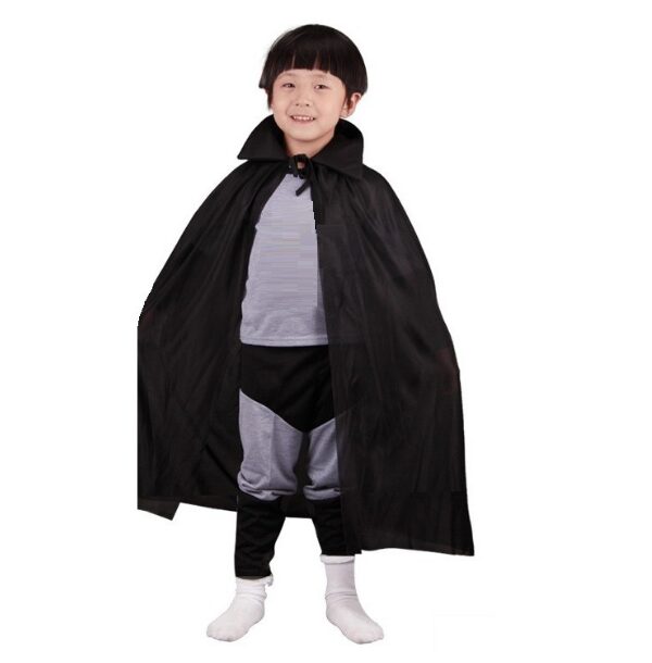 Siyah Renk Yakalı Çocuk Pelerin 90 cm (K0)