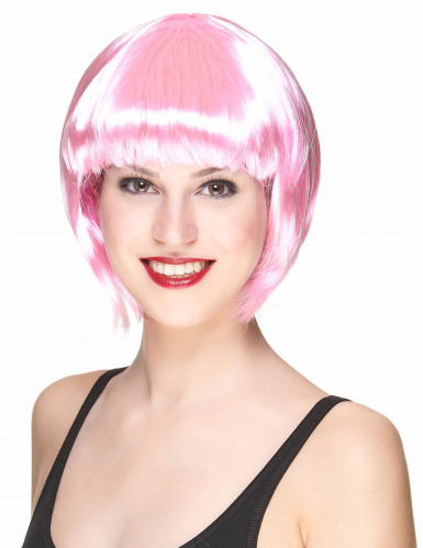 Soft Pembe Renk Parti Peruğu Küt Saç (K0)
