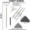 Üçgen Mop Cam Duvar Tavan Fayans Parke Temizleyici Mop (K0) - Görsel 5