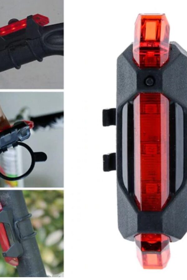 Usb Şarj Edilebilir Parlak Bisiklet Led Lamba Su Geçirmez Güvenlik Uyarı Arka Lamba Işığı (K0)