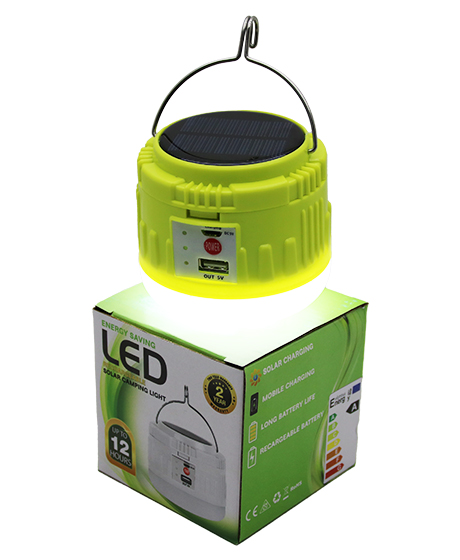 USB - SOLAR ŞARJLI ASKILI KAMP LAMBASI - POWERBANK (K0)