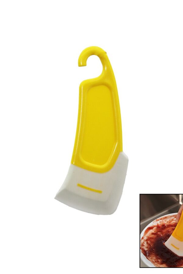 YAĞ - LEKE KAZIYICI MİNİ SİLİKON SPATULA PLASTİK SAPLI - ASKILIKLI (K0)