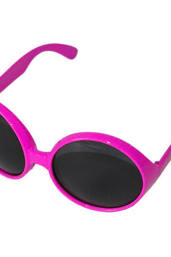 Yuvarlak Yeşilçam 80 li 90 lı Yıllar Parti Gözlüğü Retro Pembe Renk (K0)