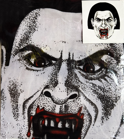 Yüze Yapışan Kafaya Tam Geçmeli Streç Kanlı Vampir Maske Bez Maske Model 2-2 (K0)