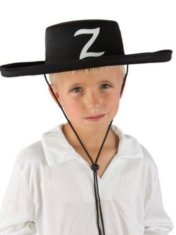 Z Logolu Çocuk Boy Bağcıklı Zorro Şapkası (K0)