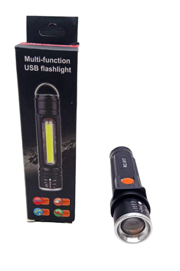 ZOMLU USB ŞARJLI EL FENERİ METAL KASA (K0)